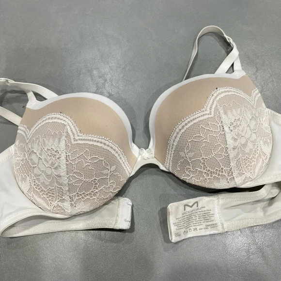 Maidenform Love The Lift Lace Cup Demi Plunge Underwire Push Up Bra Dm9900 32c - Picture 1 of 4